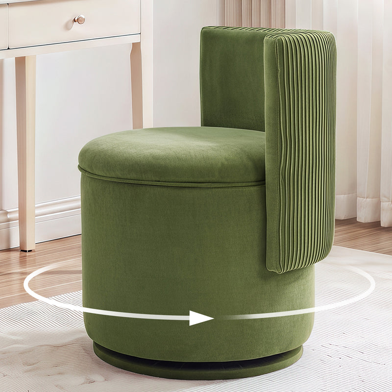 360° Swivel Accent Chair,Velvet Vanity With Storage