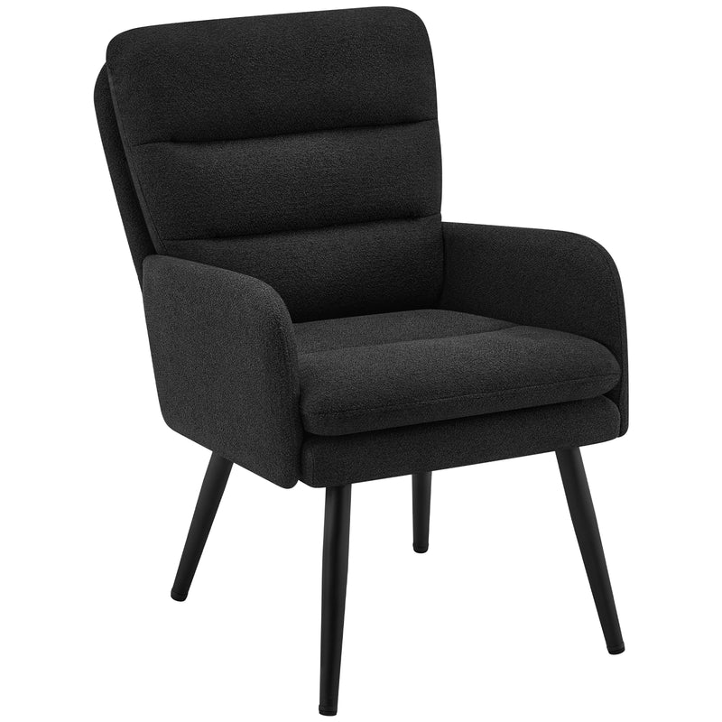 Chenille  Button Tufted High Back Armchair for Living Room