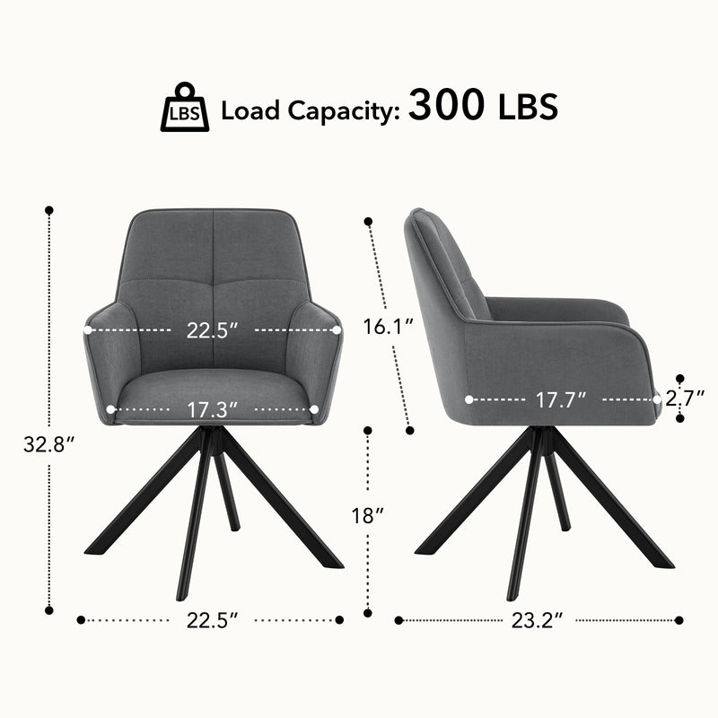 Mid Century Modern Swivel Dining Chairs Set Of 2