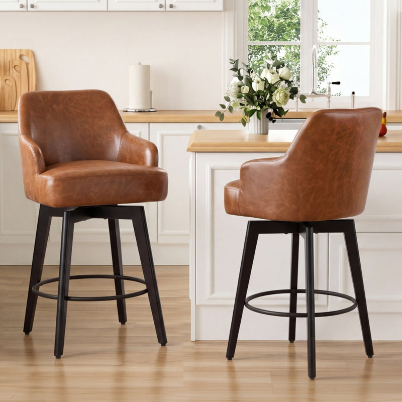 26'' Swivel Counter Height Bar Stools Set of 2