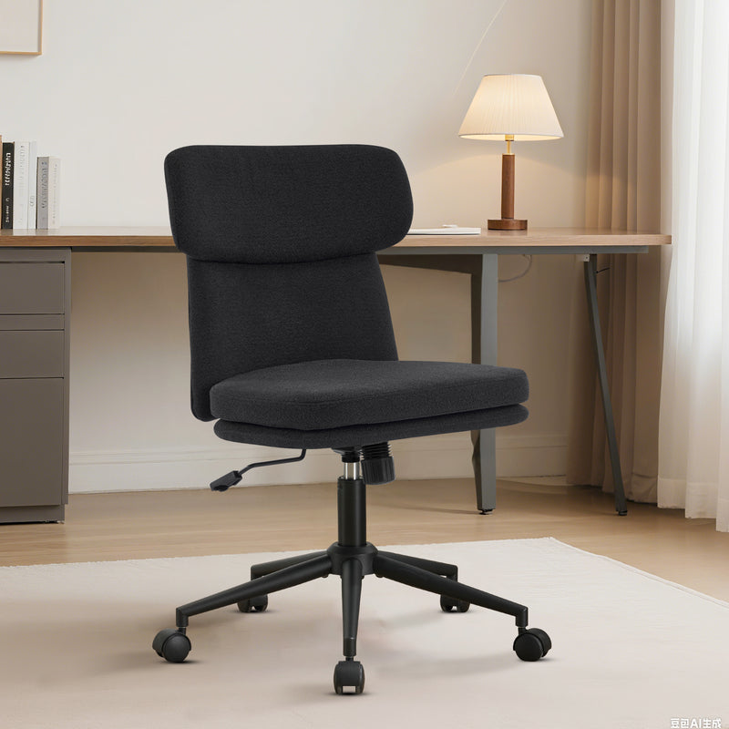 Armless Office Chair with Wheels