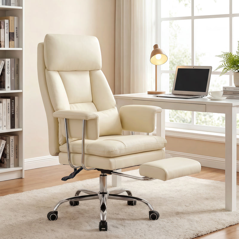 PU Leather High Back Executive Office Chair with Adjustable Lumbar Support