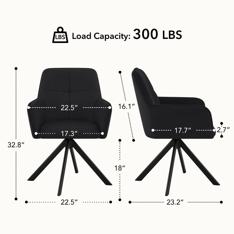 Mid Century Modern Swivel Dining Chairs Set Of 2