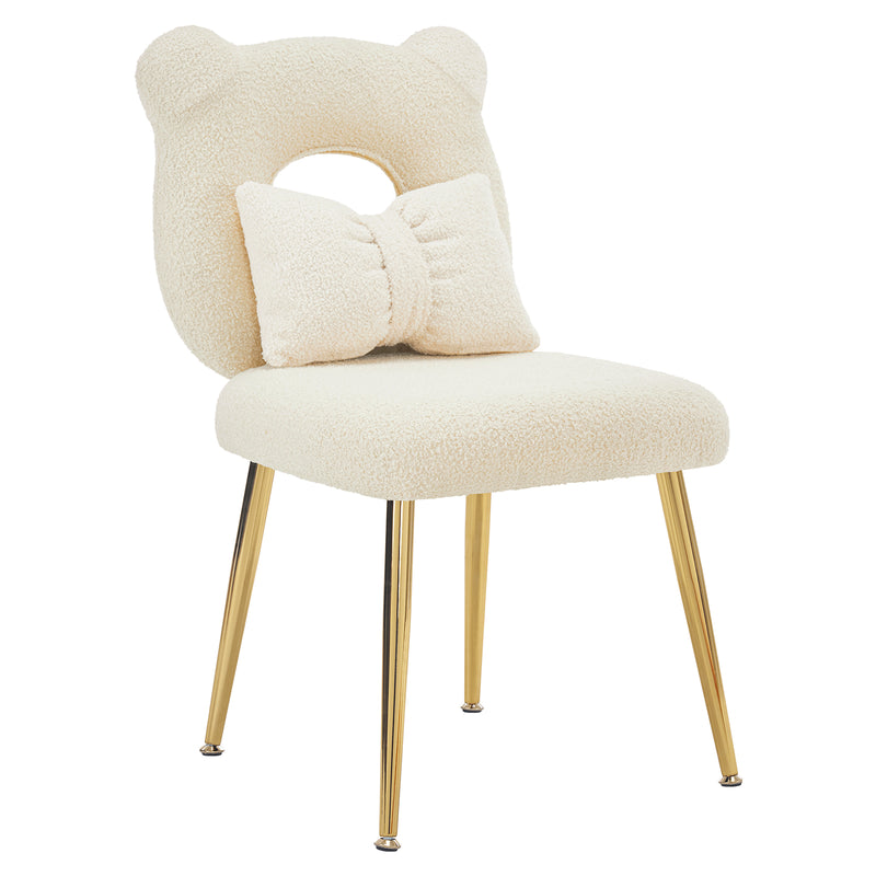 vanity chair with open-back chair