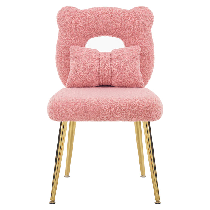 vanity chair with open-back chair