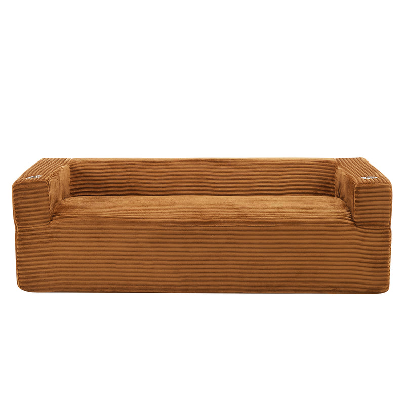 92'' Oversize boneless Sofa,Modern Loveseat with Cup Holder