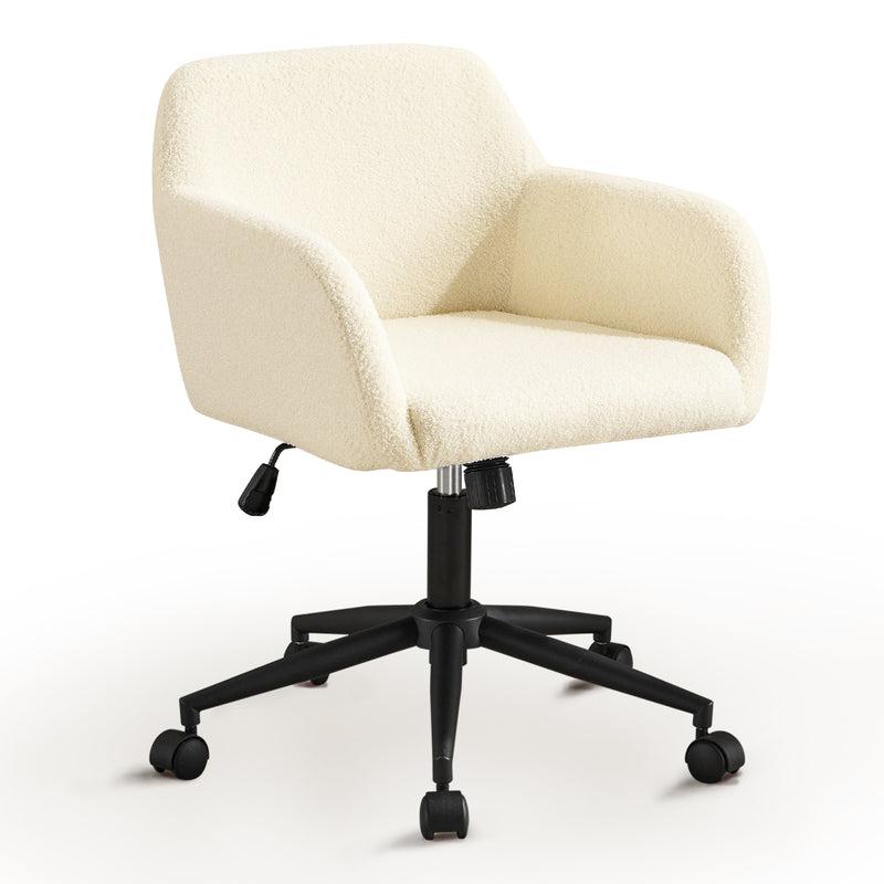 Home Office Desk Chair With Swivel,Adjustable Arm Chair With Mid Backrest