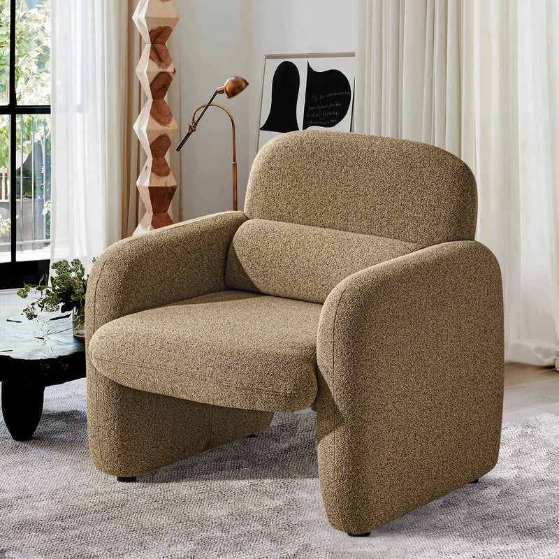 Wide and Deep Seat Chenille Lounge Chair,