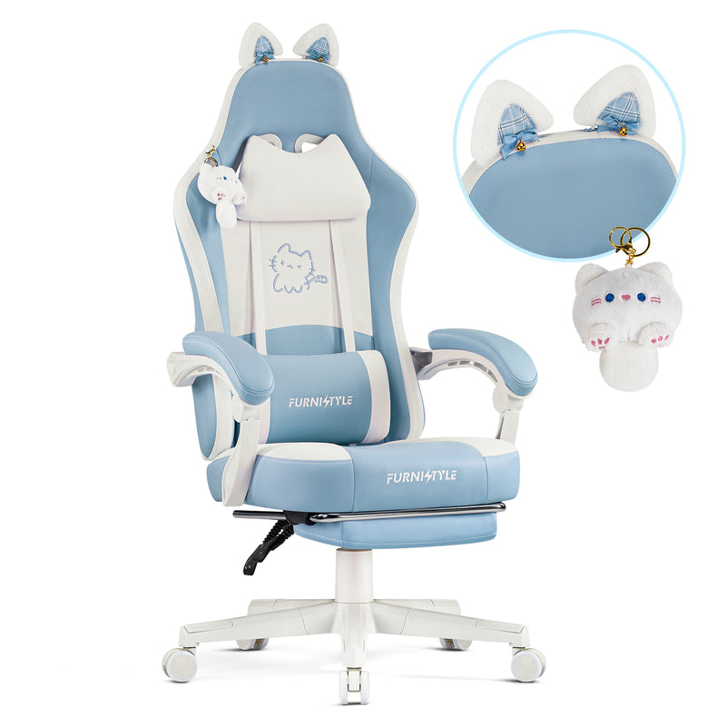 Comfy Girly Video Game Chair With Cat Ears
