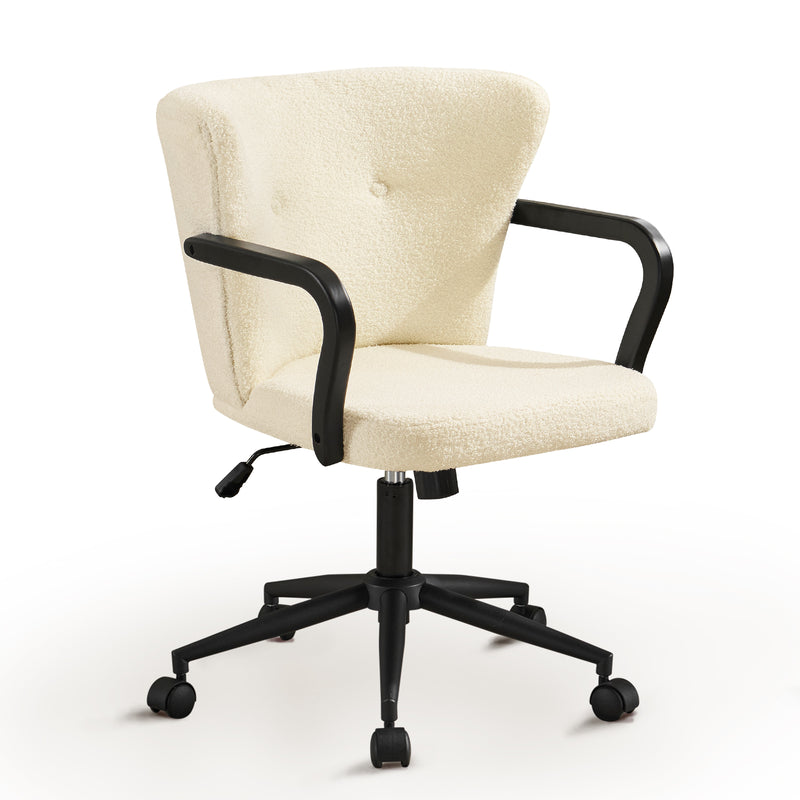 Home Office Desk Chair With Swivel,Adjustable Arm Chair With Mid Backrest