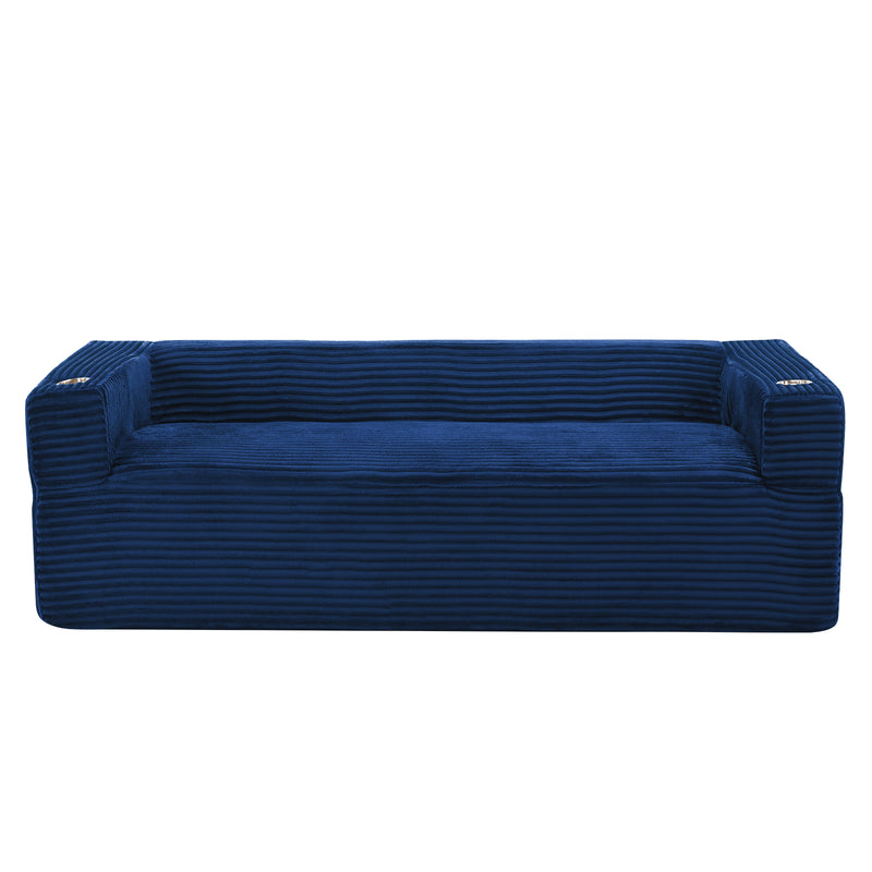 92'' Oversize boneless Sofa,Modern Loveseat with Cup Holder