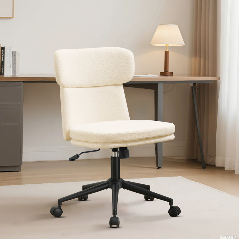 Armless Office Chair with Wheels