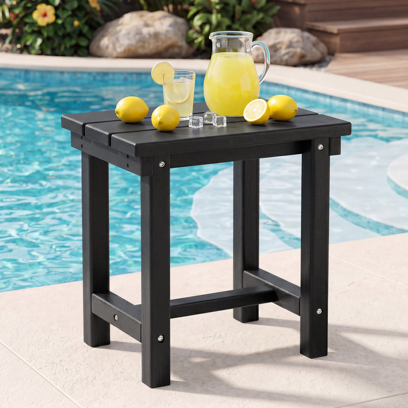 Furniliving  HDPE 16.5'' Square Outdoor Side Table