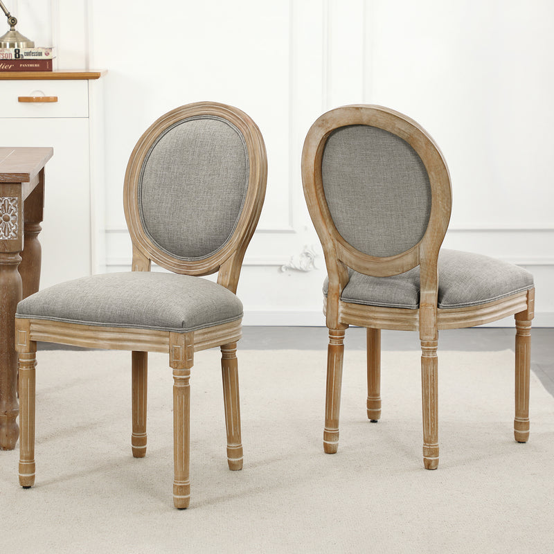 Furniliving French Country Dining Chairs Set of 4, King Louis Back, Living Room/Kitchen/Restaurant