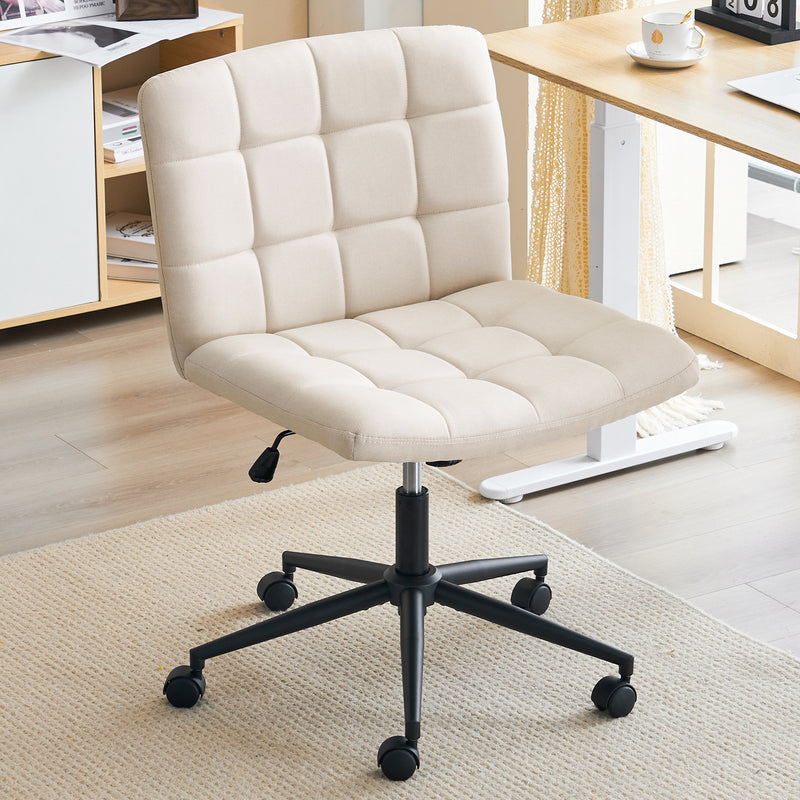 Keavey Linen Fabric Swivel Task Chair