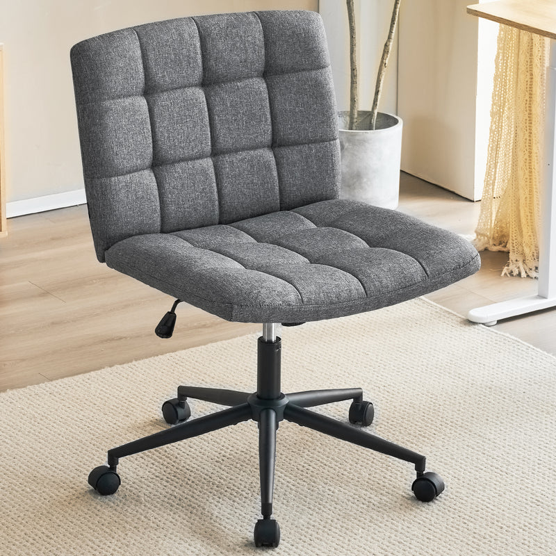 Keavey Linen Fabric Swivel Task Chair