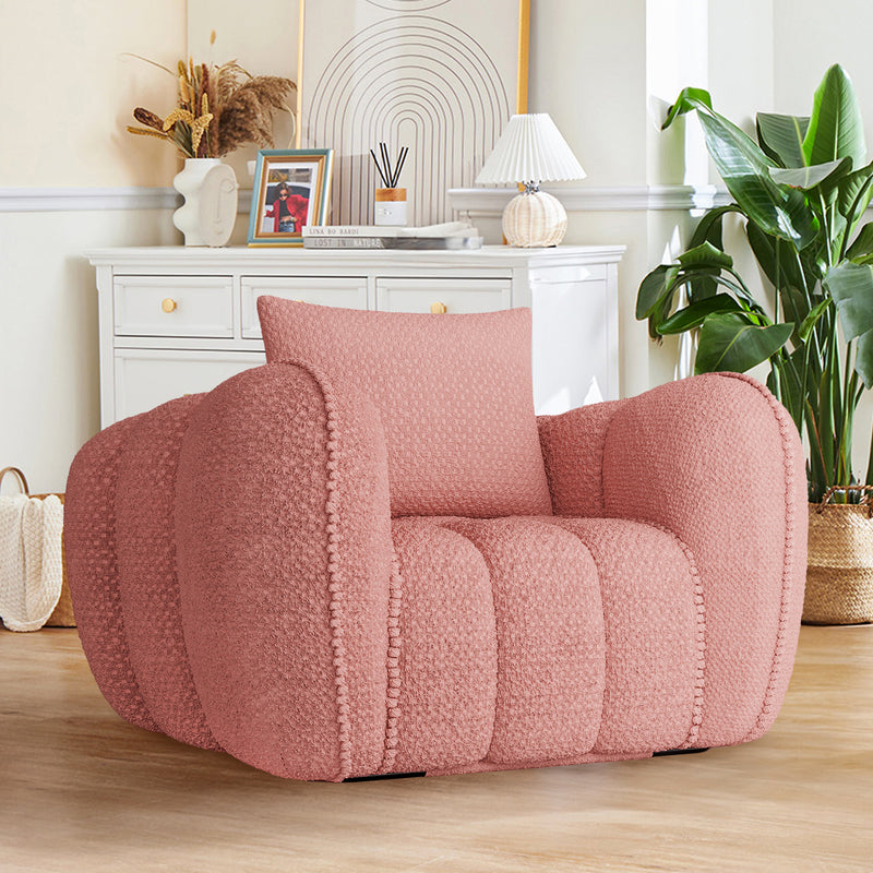 Pumpkin-Shaped Modern Accent Sofa Chair