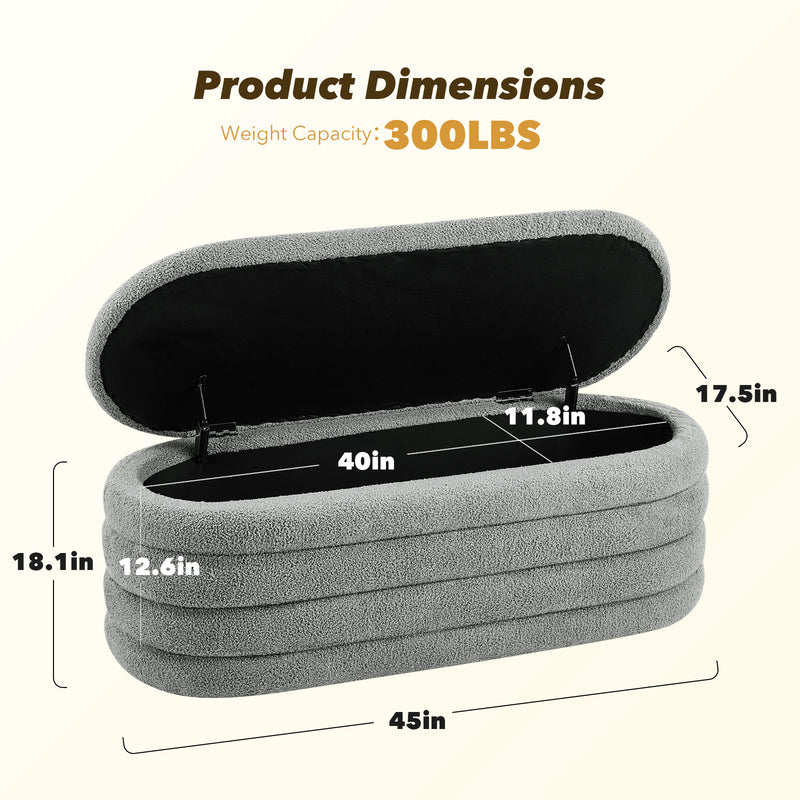 45’’Storage Ottoman Bench