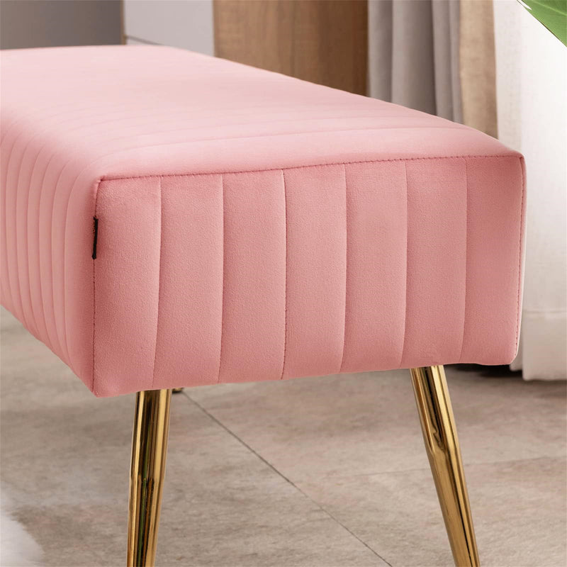 Bretton Velvet Upholstered Bench