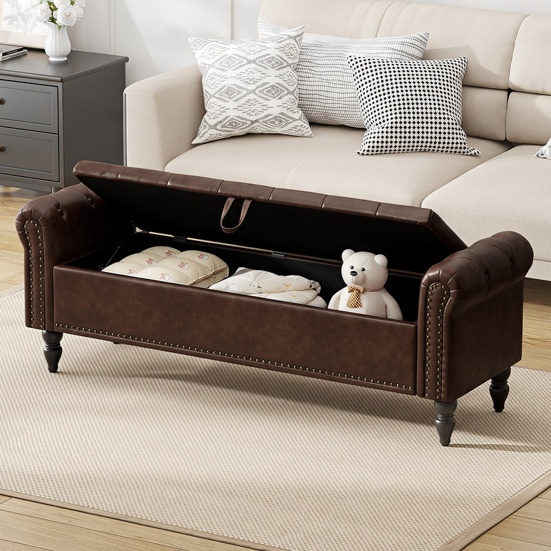 furniliving 63" Ottoman Bench With Storage