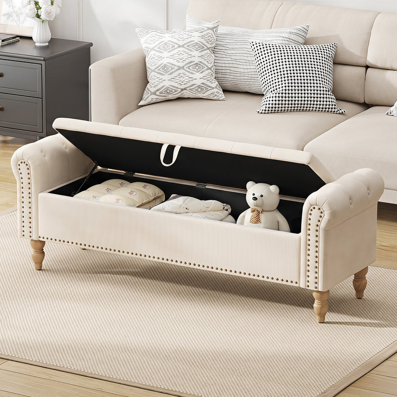 furniliving 63" Ottoman Bench With Storage