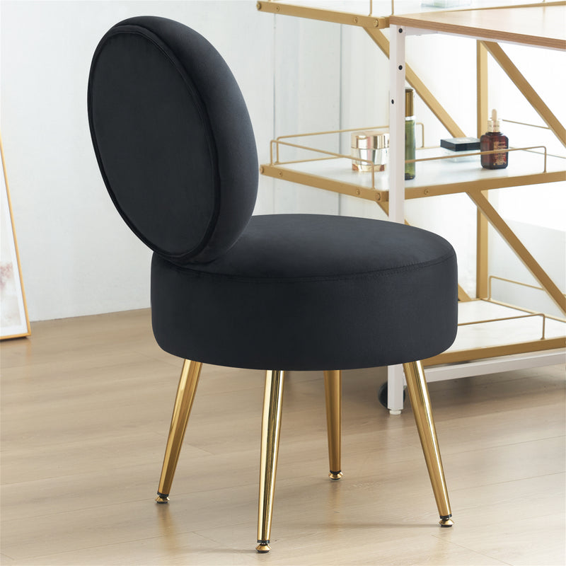 Eluislandy Velvet Upholstered Vanity Stool