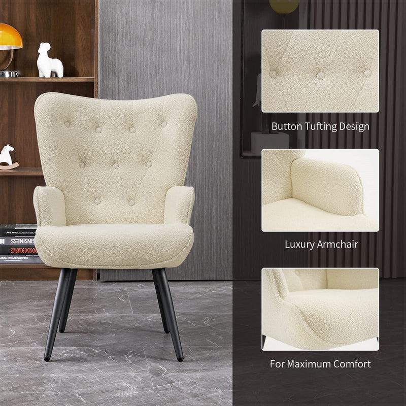 Ethelsville Sherpa Tufted Armchair