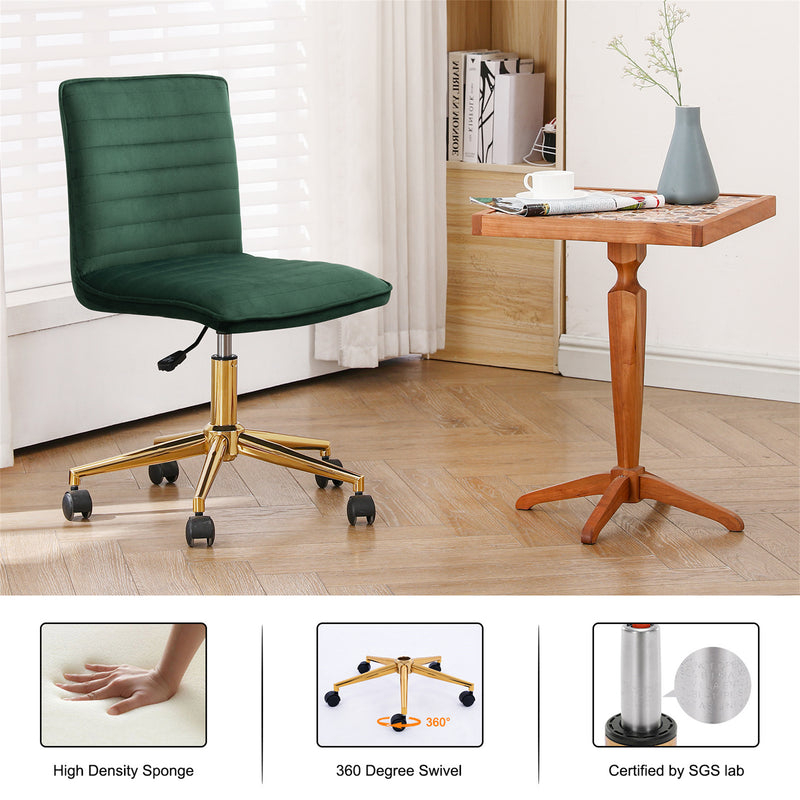 Auctin Upholstered Office Chair in Velvet