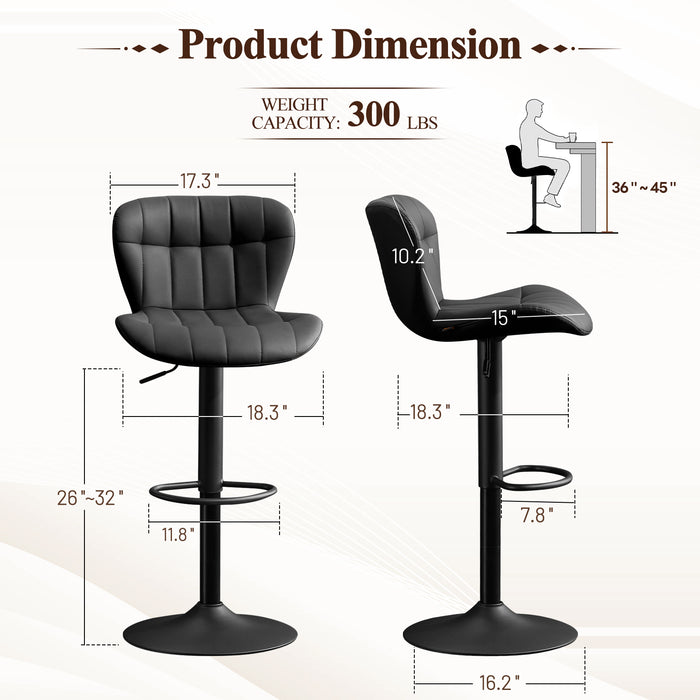 Swivel Bar Stools Set of 2