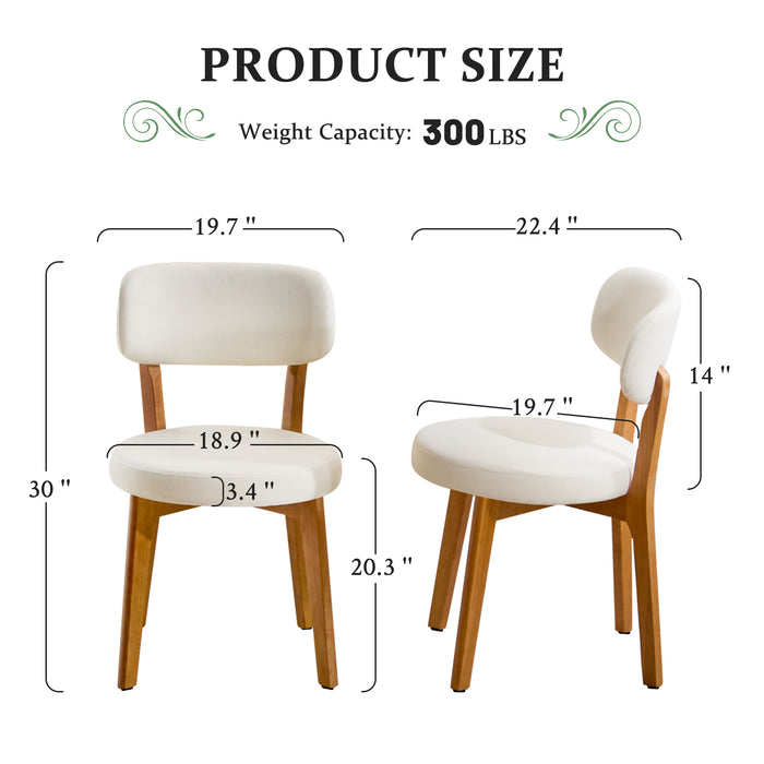 Dining Chair Set of 2, SOLID WOOD
