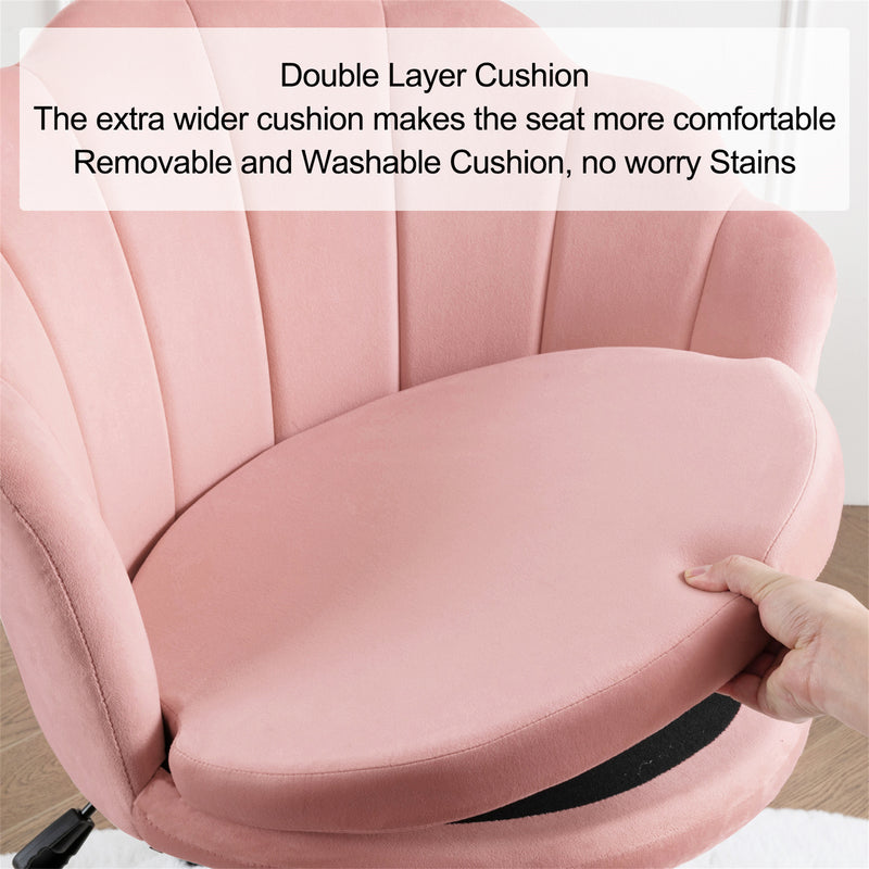 Louise Seashell Velvet Task Chair