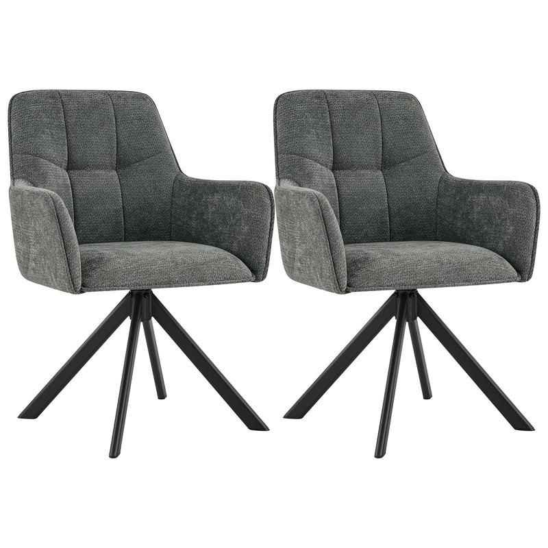 Comfortable Ergonomic Swivel Dining  Chairs Set  Of 2 for Kitchen