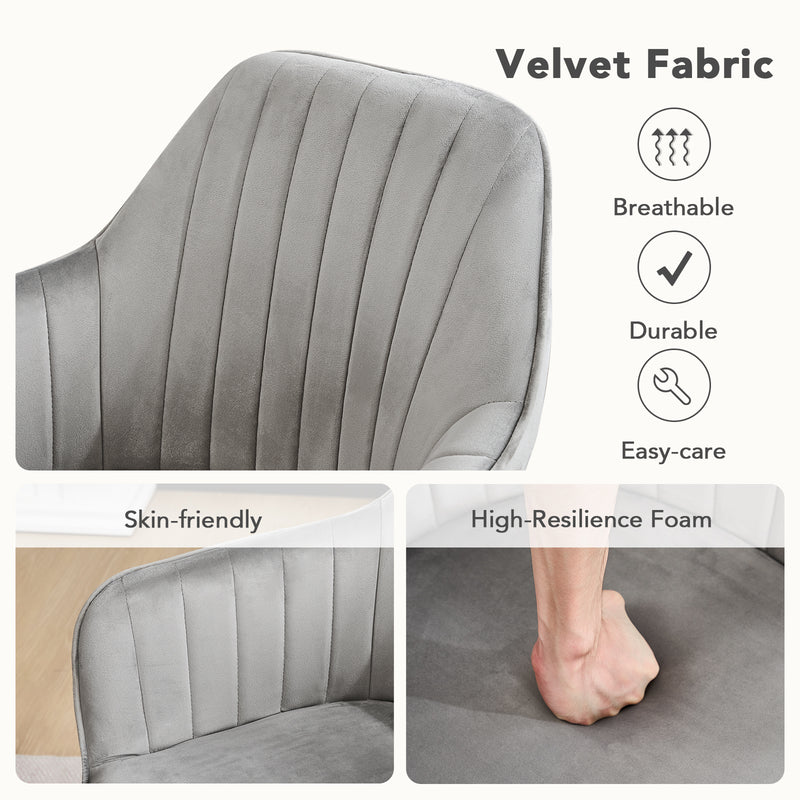 Furniliving 2-Pcs Mid Century Dining Chairs Upholstered Dining Room Chairs With Armrest