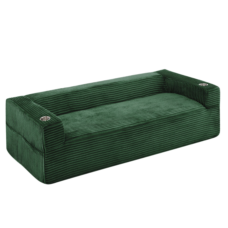 92'' Oversize boneless Sofa,Modern Loveseat with Cup Holder