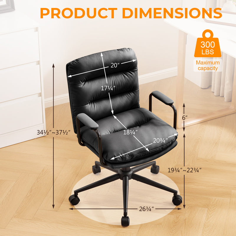Home Office Desk Chair with Lumbar Support