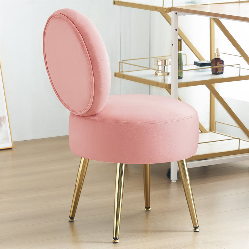 Eluislandy Velvet Upholstered Vanity Stool