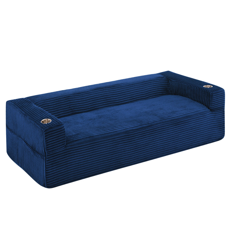 92'' Oversize boneless Sofa,Modern Loveseat with Cup Holder