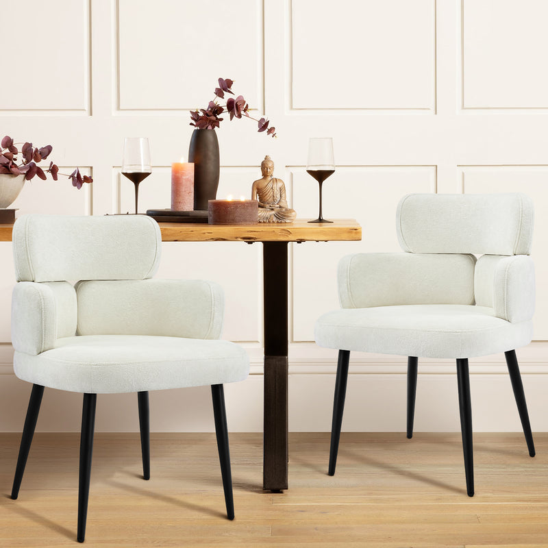 Modern Accent Dining Chair ,Upholstered Vanity Chair With Arms