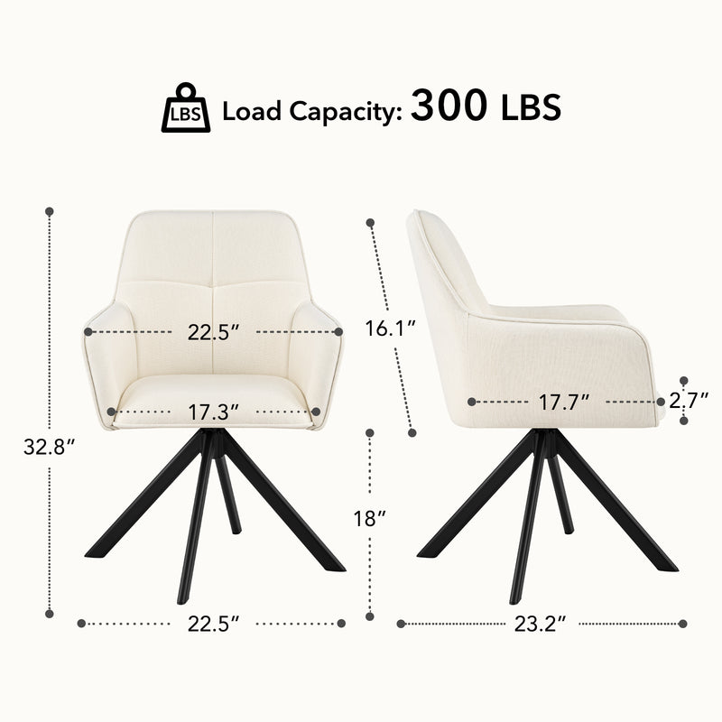 Mid Century Modern Swivel Dining Chairs Set Of 2