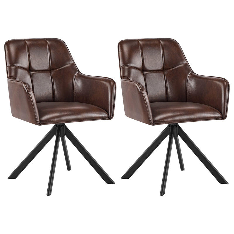 Comfortable Ergonomic Swivel Dining  Chairs Set  Of 2 for Kitchen