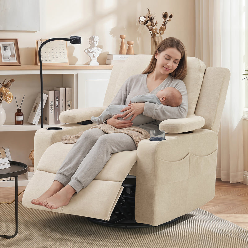 Power Rocking Chair Nursery with Adjustable Armrests