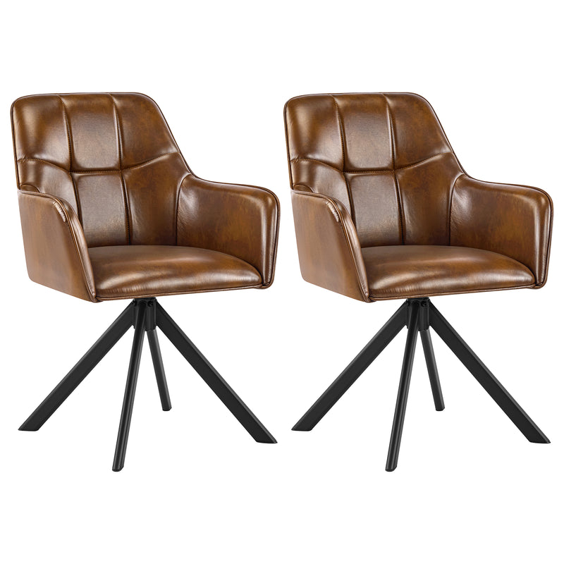 Comfortable Ergonomic Swivel Dining  Chairs Set  Of 2 for Kitchen