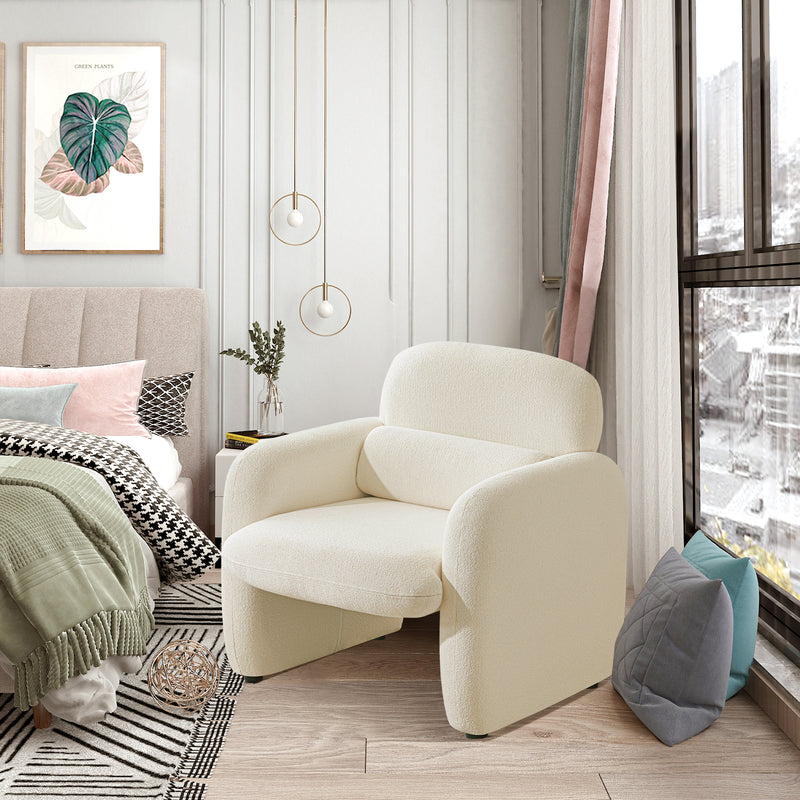 Wide and Deep Seat Chenille Lounge Chair,