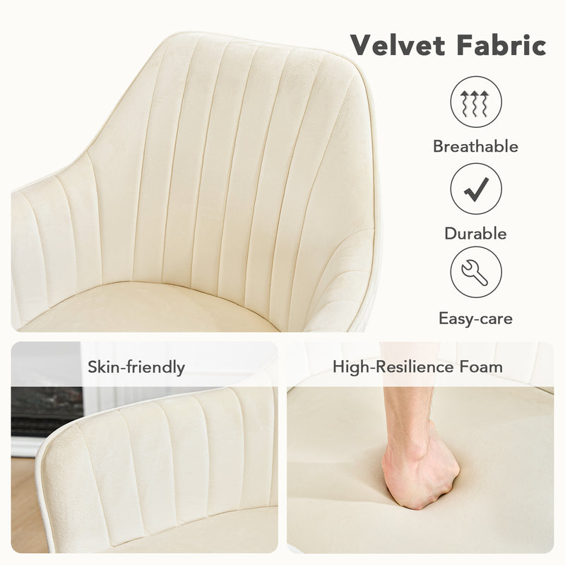 Furniliving 2-Pcs Mid Century Dining Chairs Upholstered Dining Room Chairs With Armrest