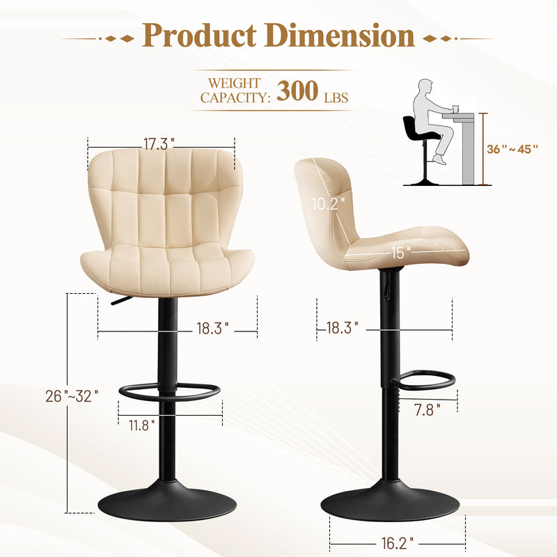 Swivel Bar Stools Set of 2