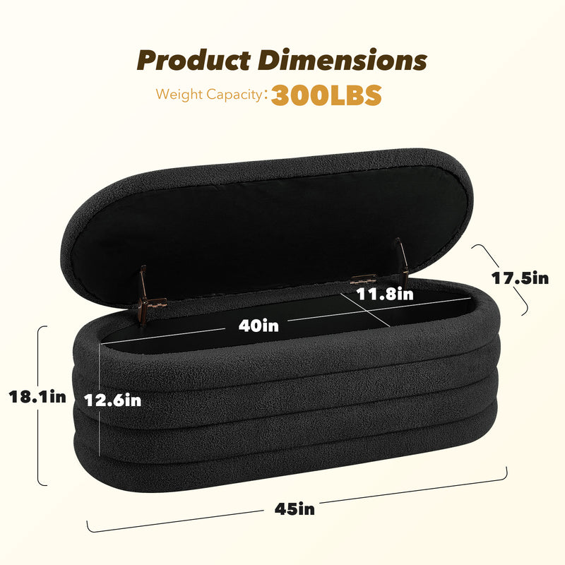 45’’Storage Ottoman Bench