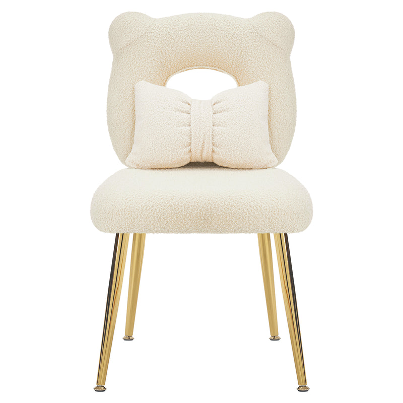vanity chair with open-back chair