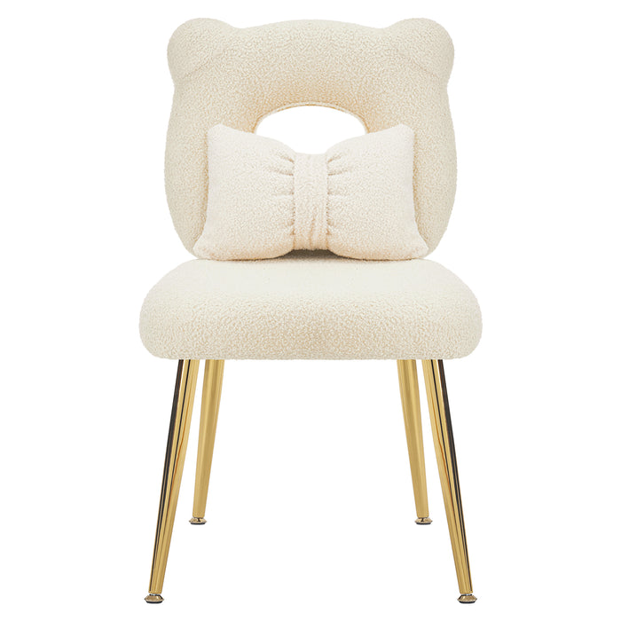 vanity chair with open-back chair