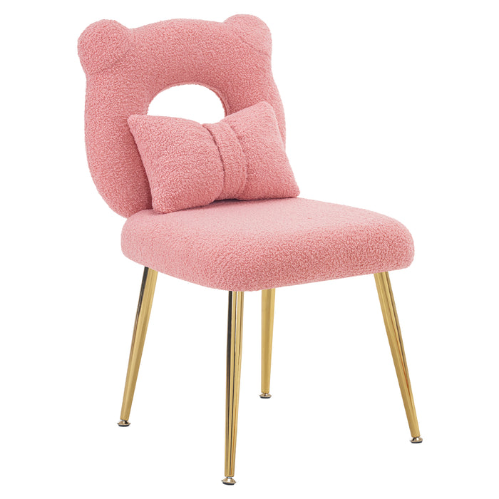 vanity chair with open-back chair