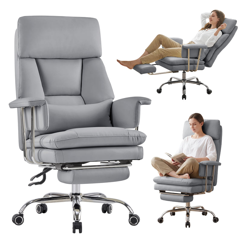 PU Leather High Back Executive Office Chair with Adjustable Lumbar Support